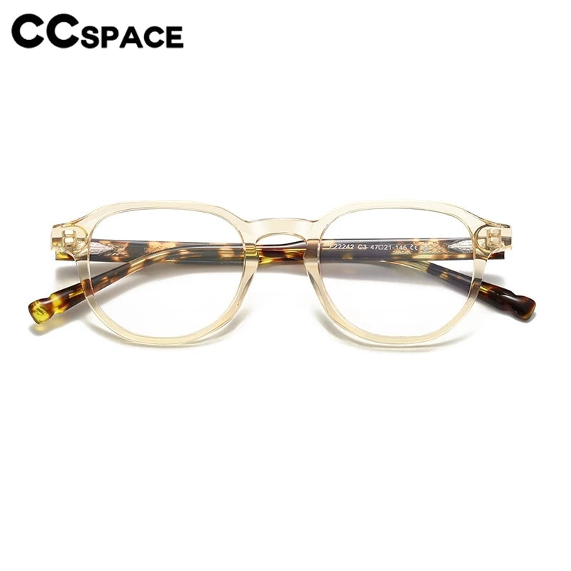 CCspace Women's Full Rim Oval Square Acetate Reading Glasses 802573