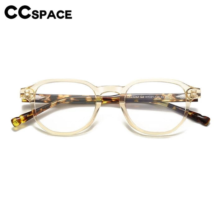 CCspace Women's Full Rim Oval Square Acetate Reading Glasses 802573