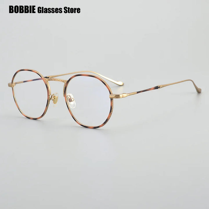 Bobbie Unisex Full Rim Square Round Acetate Titanium Eyeglasses 795923
