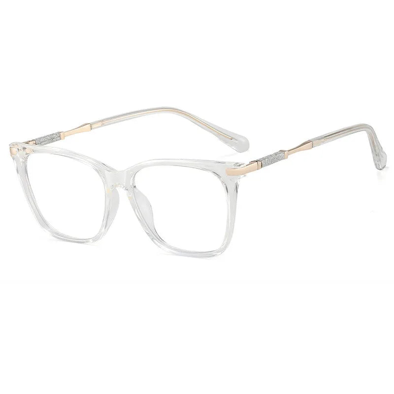 CCspace Women's Full Rim Square Tr 90 Titanium Reading Glasses 312723