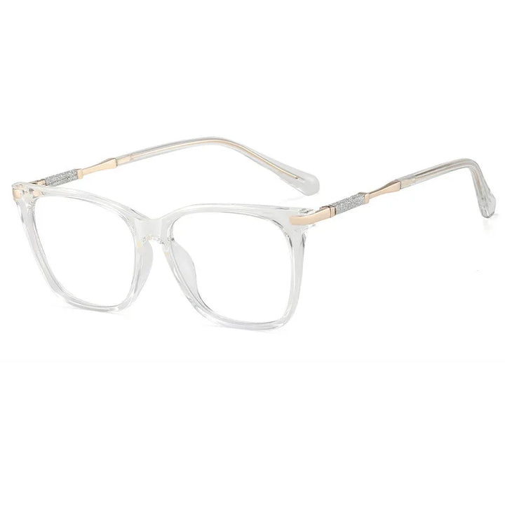 CCspace Women's Full Rim Square Tr 90 Titanium Reading Glasses 312723