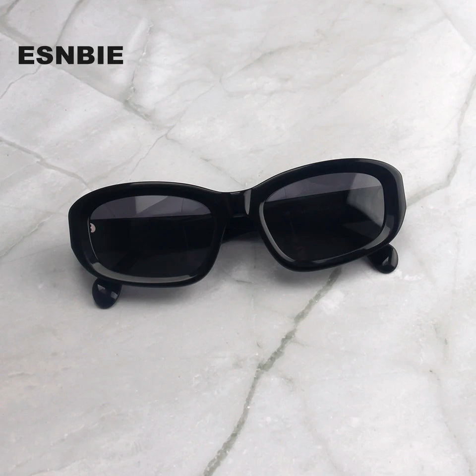 Esnbie Unisex Full Rim Oval Rectangle Acetate Sunglasses 471253