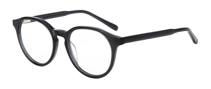 Esnbie Unisex Full Rim Round Acetate Eyeglasses 602-SA221