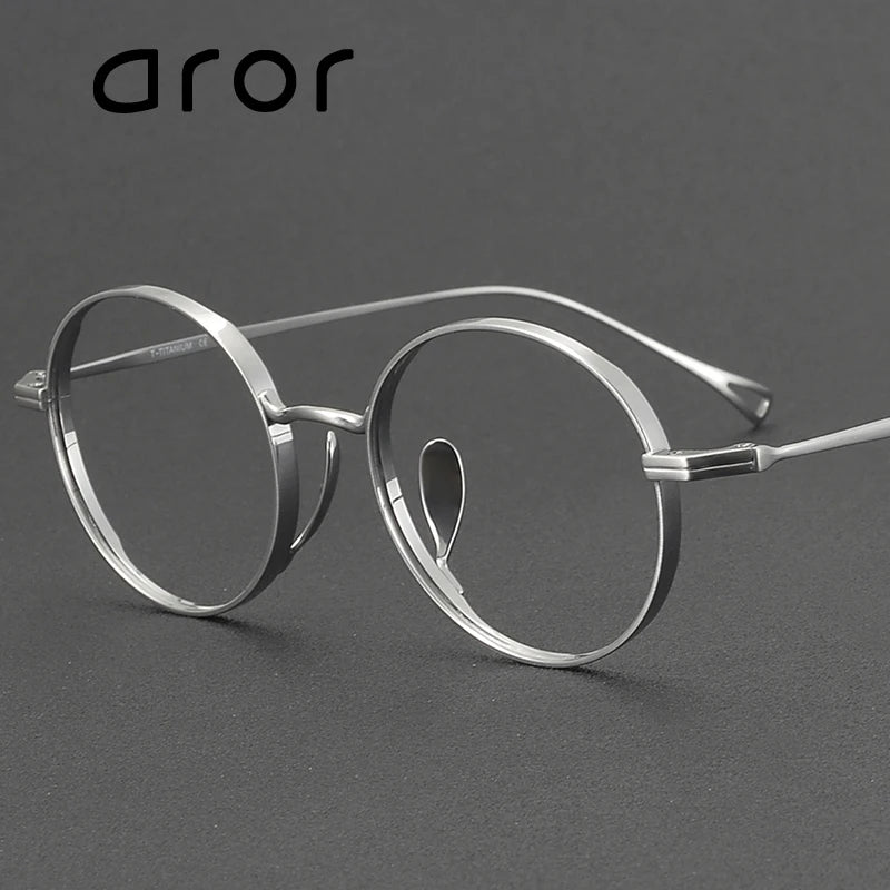 Aror Unisex Full Rim Round Titanium Eyeglasses 30034