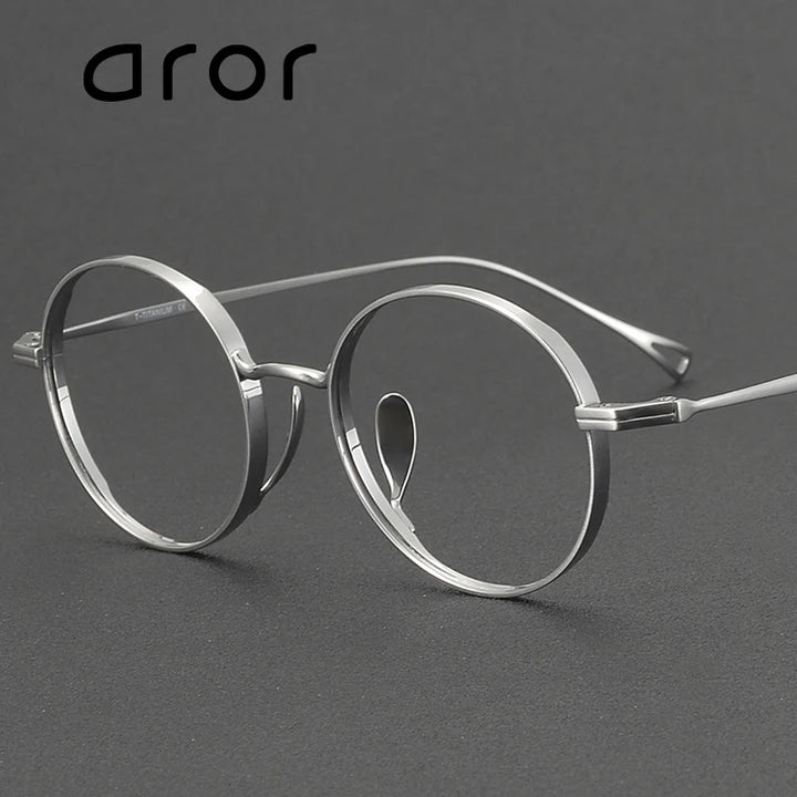Aror Unisex Full Rim Round Titanium Eyeglasses 30034
