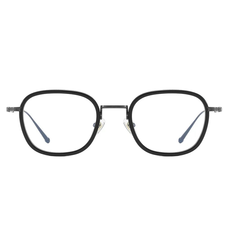 Aimee Men's Full Rim Square Titanium Acetate Eyeglasses 5910 Full Rim Aimee   