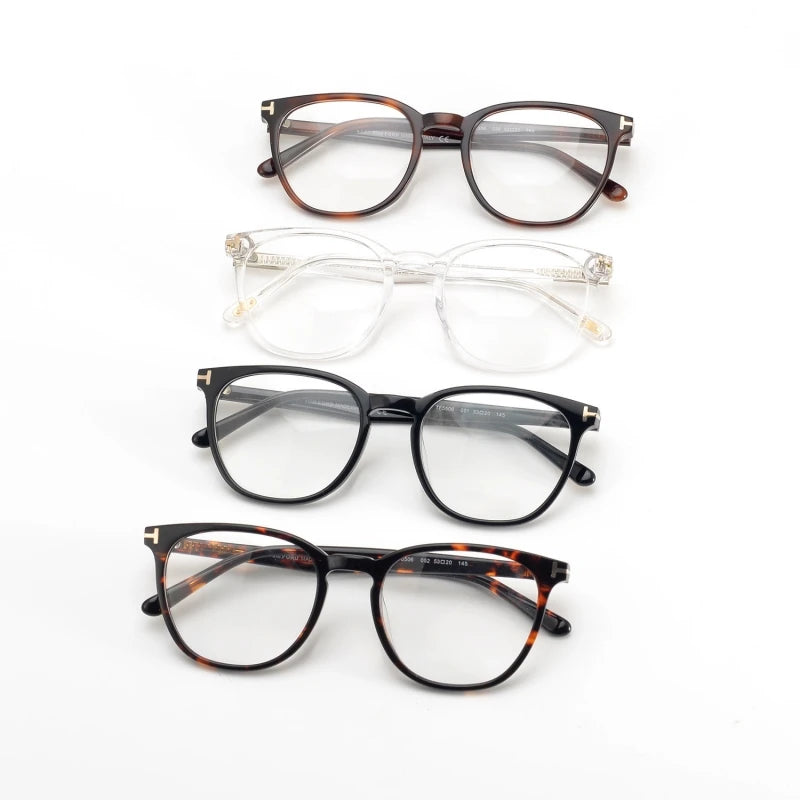 Yimaruili Unisex Full Rim Round Square Acetate Eyeglasses Y5506 Full Rim Yimaruili Eyeglasses   