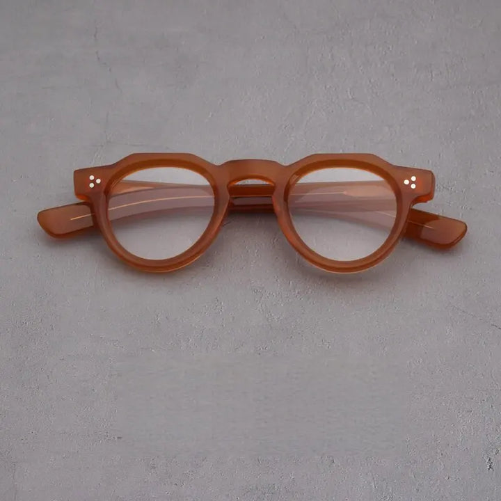 Black Mask Unisex Full Rim Round Acetate Eyeglasses BM-S8153