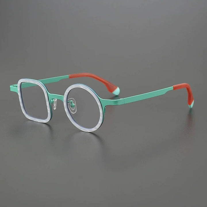 Gatenac Women's Full Rim Square Round Titanium Eyeglasses Gxyj185886