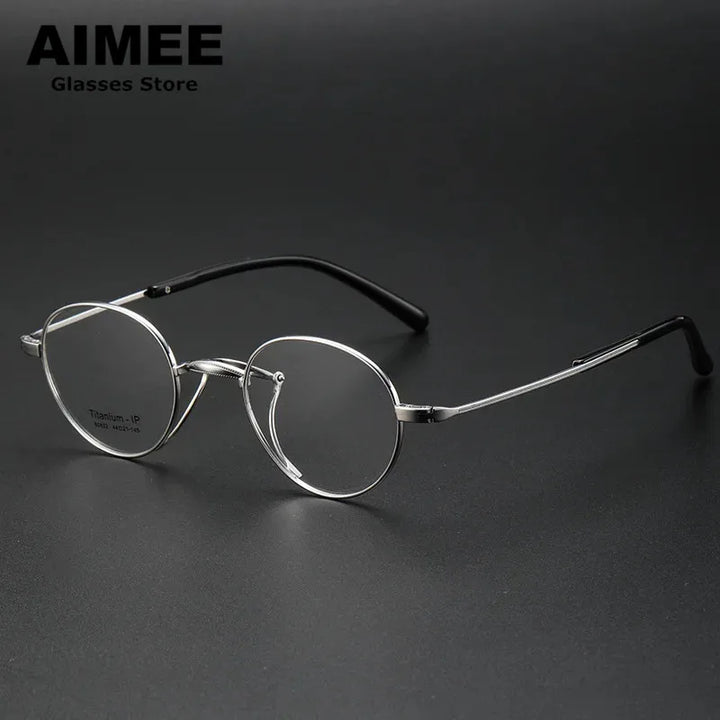 Aimee Unisex Full Rim Oval Square Titanium Eyeglasses 80832