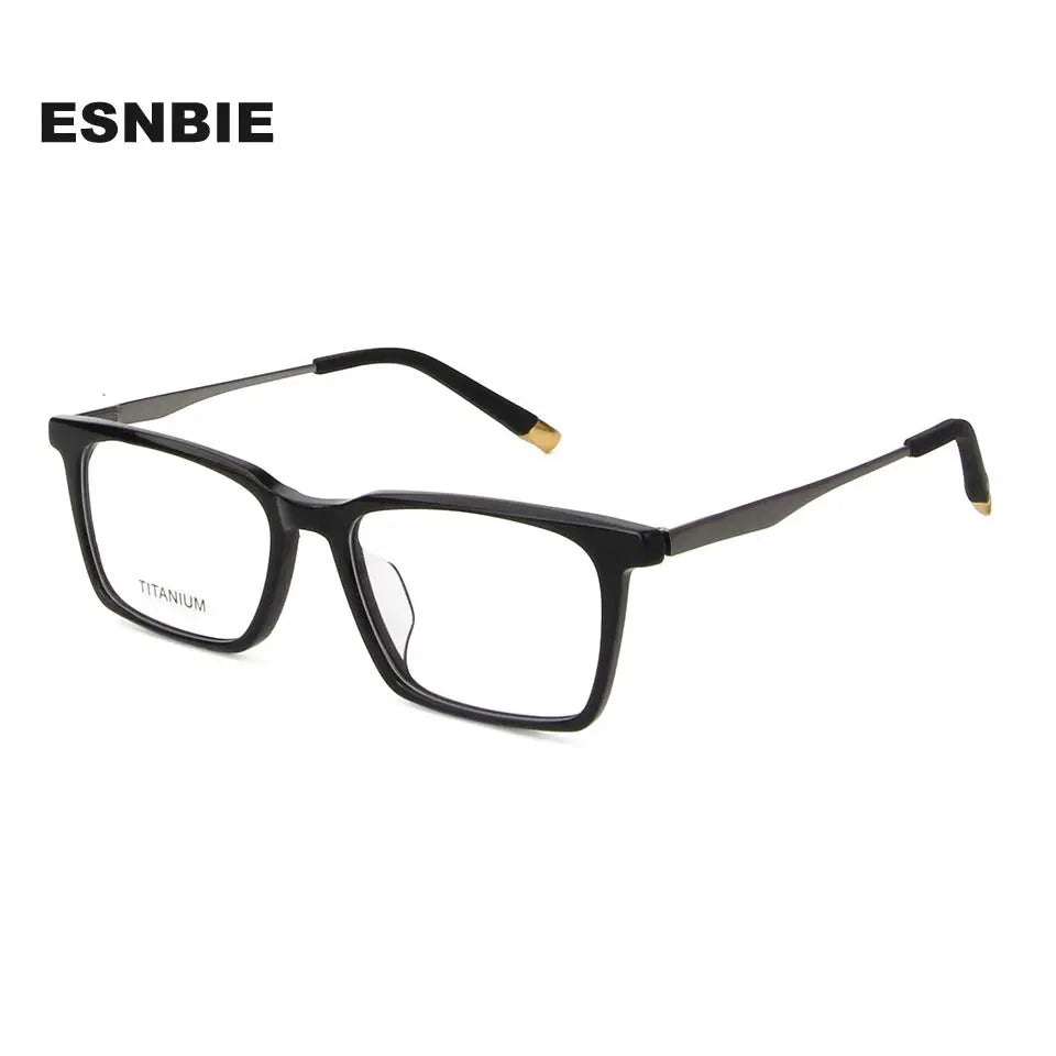 Esnbie 583200 Unisex Full Rim Square Acetate Titanium Frames Esnbie