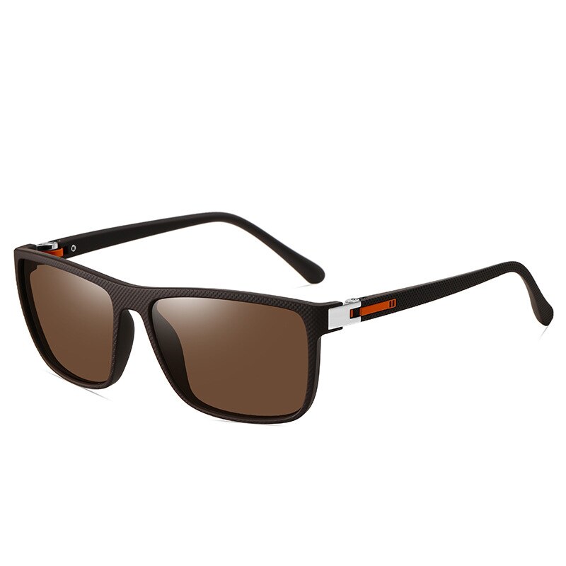 Yimaruili Unisex Full Rim Square Tr 90 Polarized Sunglasses C3045 Sunglasses Yimaruili Sunglasses Tea C3 Other 