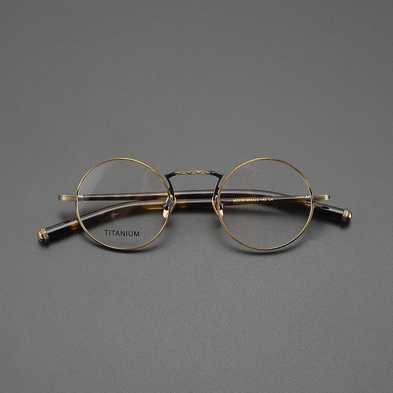 Nobler Women's Full Rim Round Titanium Eyeglasses 73119 Full Rim Nobler