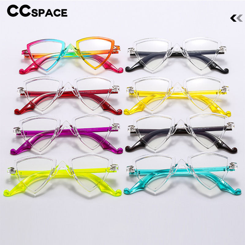 CCSpace Women's Full Rim Irregular Triangle Tr 90 Eyeglasses 56405 Full Rim CCspace   