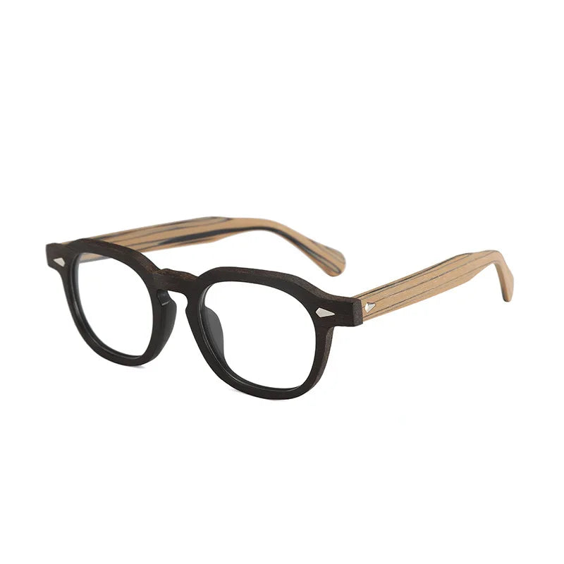 Momoja Unisex Full Rim Flat Top Square Acetate Eyeglasses 78183