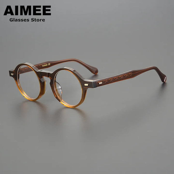 Aimee Unisex Full Rim Round Acetate Eyeglasses 29532