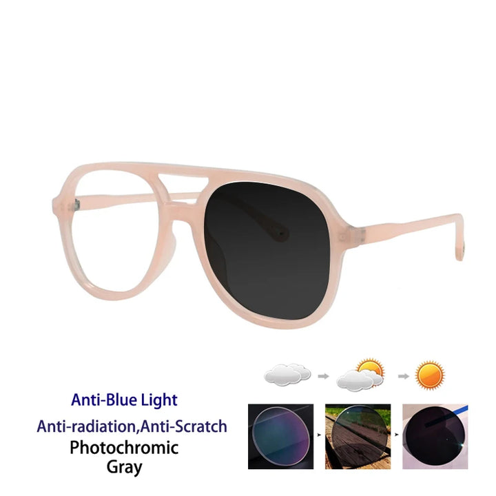 Kocolior Unisex Full Rim Square Double Bridge Tr 90 Reading Glasses 73312
