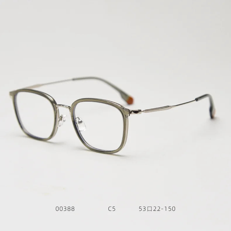Gmei Optical TF00388 unisex square alloy prescription eyeglasses — view 10