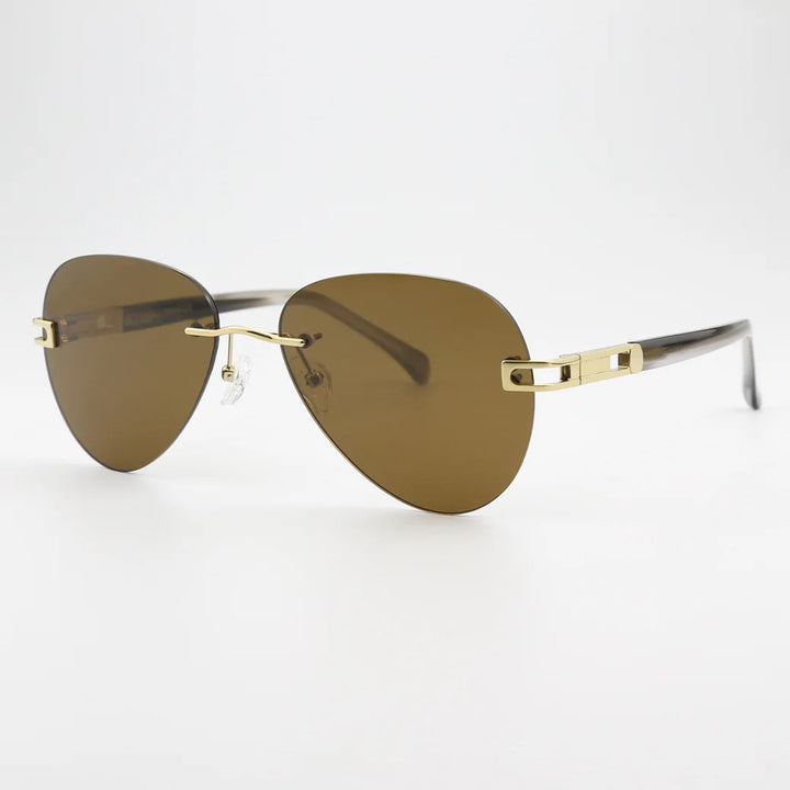 Blackmask Unisex Rimless Pilot Titanium Sunglasses BM-1104