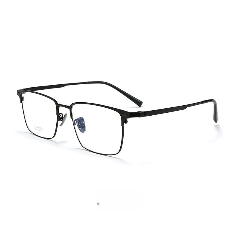 Yimaruili Men's Full Rim Square Big Titanium Eyeglasses 260117