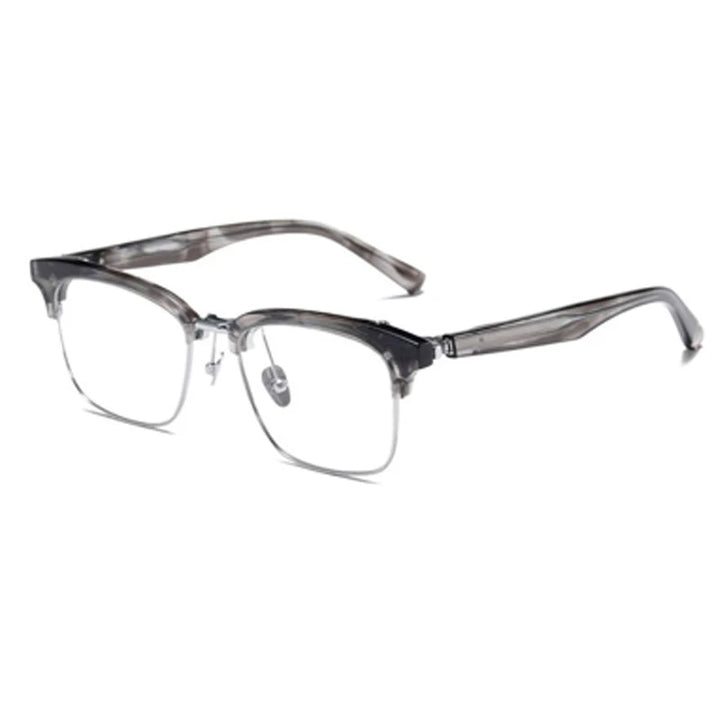 Muzz Unisex Full Rim Square Acetate Titanium Flip Up Eyeglasses 96196 Full Rim Muzz C4  