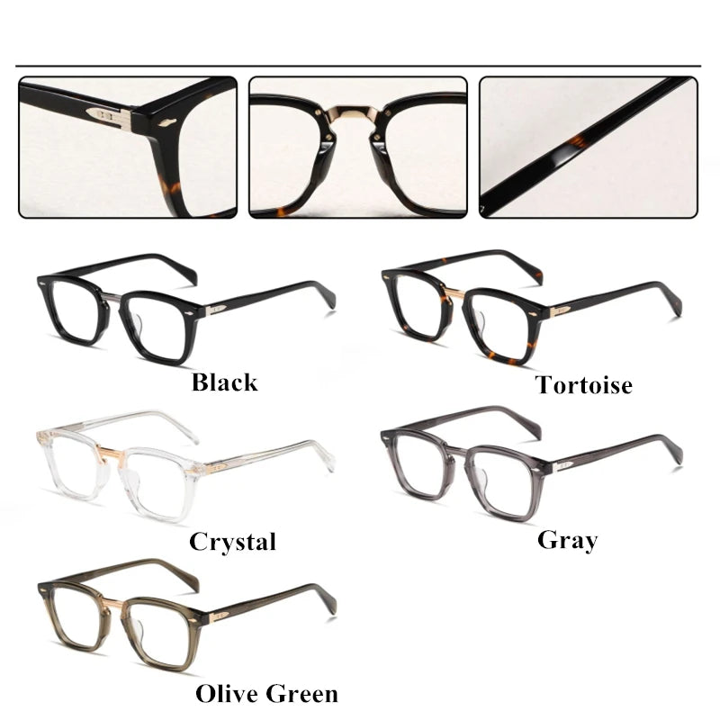 Black Mask Unisex Full Rim Square Acetate Alloy Eyeglasses 4923145 Full Rim Black Mask   