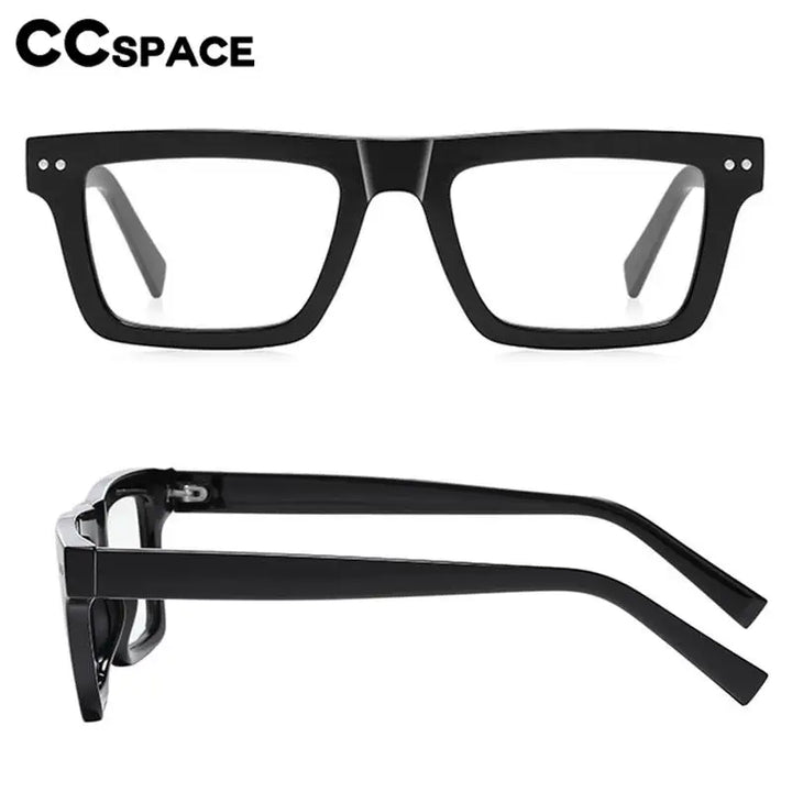 CCSpace Unisex Full Rim Square Tr 90 Titanium Eyeglasses 57176 Full Rim CCspace   