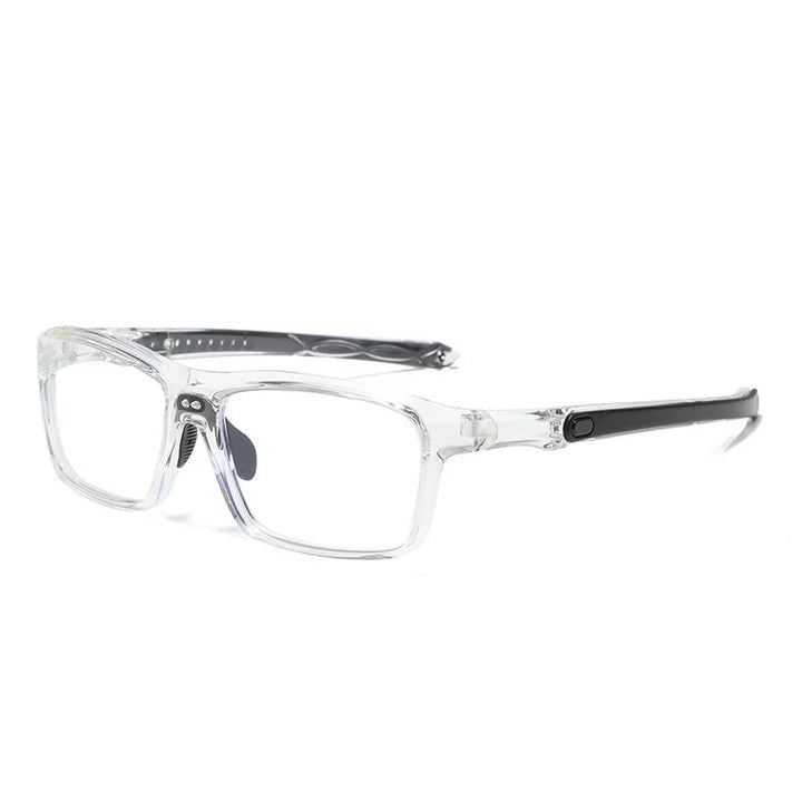 Zirosat Women's Full Rim Square Ultem Tr 90 Alloy Eyeglasses 81282