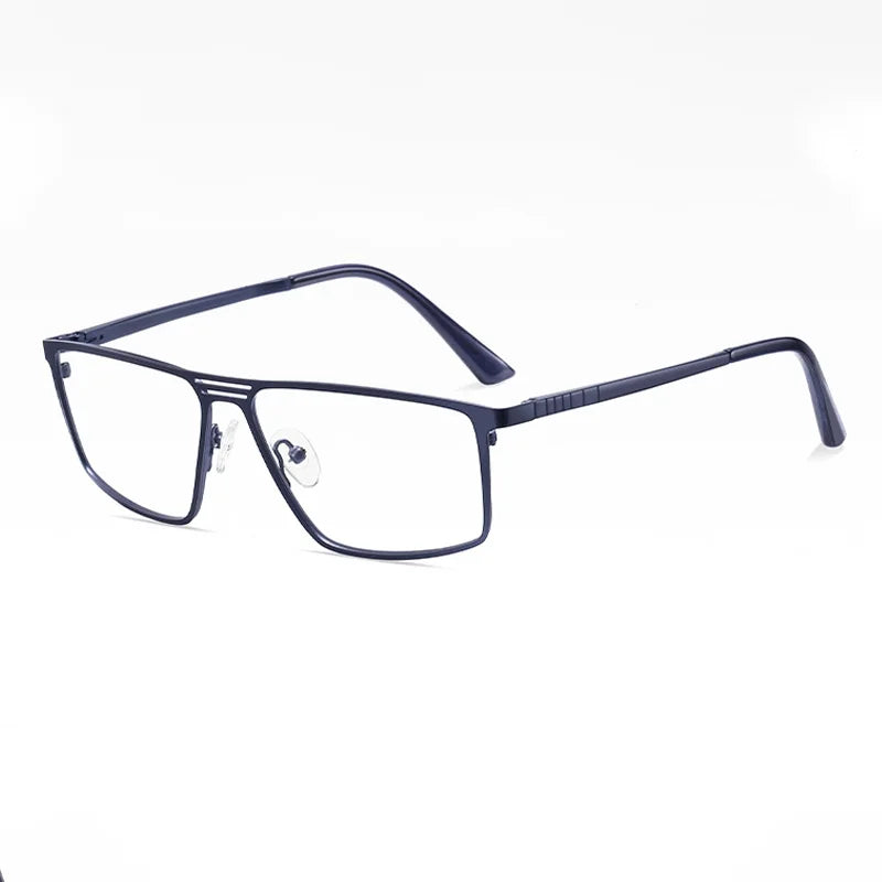 Ralferty Men's Full Rim Square Double Bridge Alloy Eyeglasses 91762