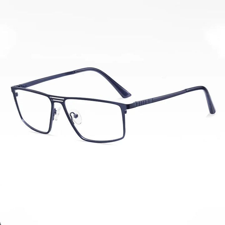 Ralferty Men's Full Rim Square Double Bridge Alloy Eyeglasses 91762