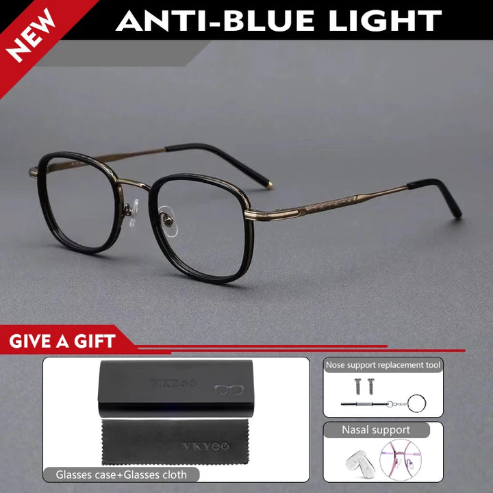 Vicky Unisex Full Rim Square Tr 90 Alloy Reading Glasses 10145