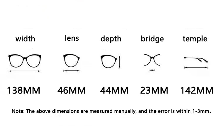 Hewei Women's Full Rim Round Double Bridge Titanium Eyeglasses 84246 Full Rim Hewei