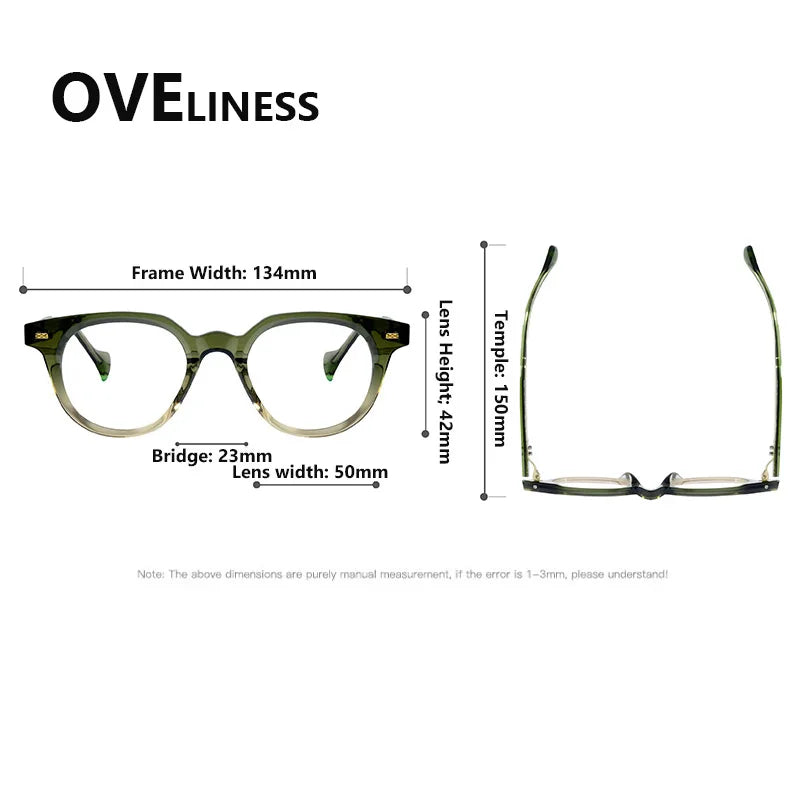 Oveliness Women's Full Rim Oval Round Acetate Eyeglasses 826005