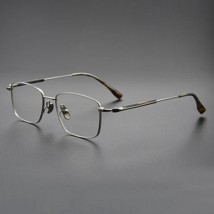 Black Mask Unisex Full Rim Square Titanium Eyeglasses 366825