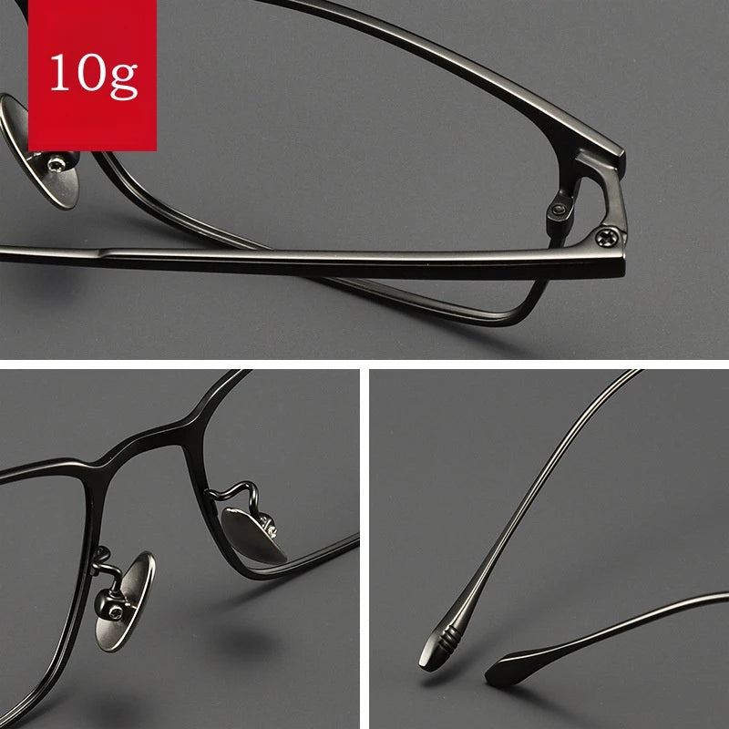 Yimaruili Men's Full Rim Square Titanium Eyeglasses Y0955 Full Rim Yimaruili Eyeglasses   