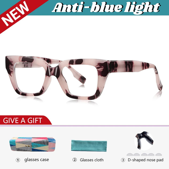 Vicky Women's Full Rim Square Tr 90 Titanium Reading Glasses 138001