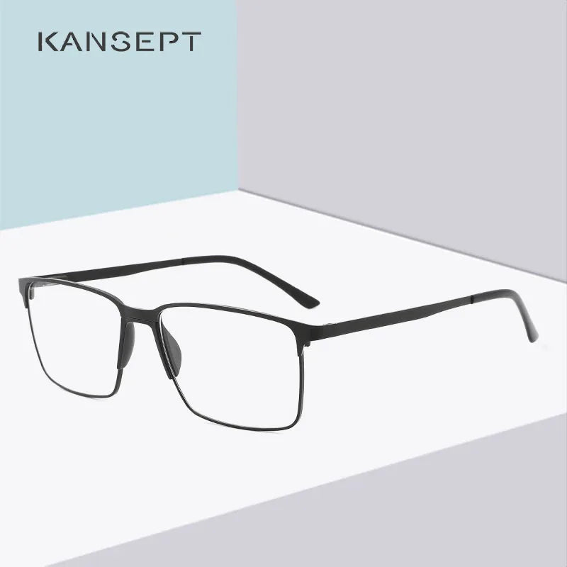 Kansept Men's Full Rim Square Alloy Eyeglasses P8501 Full Rim Kansept   