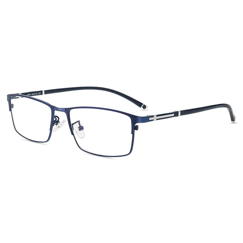 Hdcrafter Unisex Semi Or Full Rim Square Titanium Eyeglasses 456235 Semi Rim Hdcrafter Eyeglasses Full-Rim-Blue