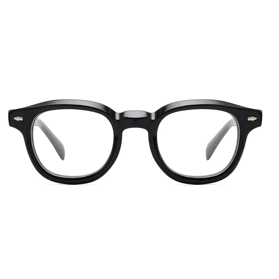 Esnbie Unisex Full Rim Round Acetate Eyeglasses SA216