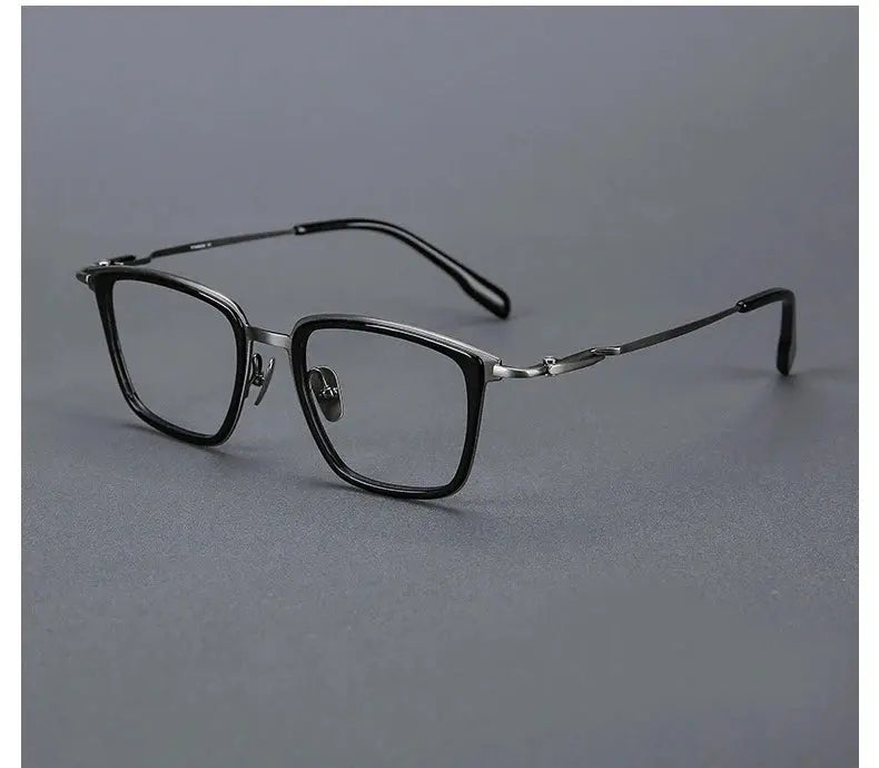 Hdcrafter Mens Full Rim Square Titanium Acetate Frames 005500 — view 1 | Hdcrafter Eyeglasses at FuzWeb