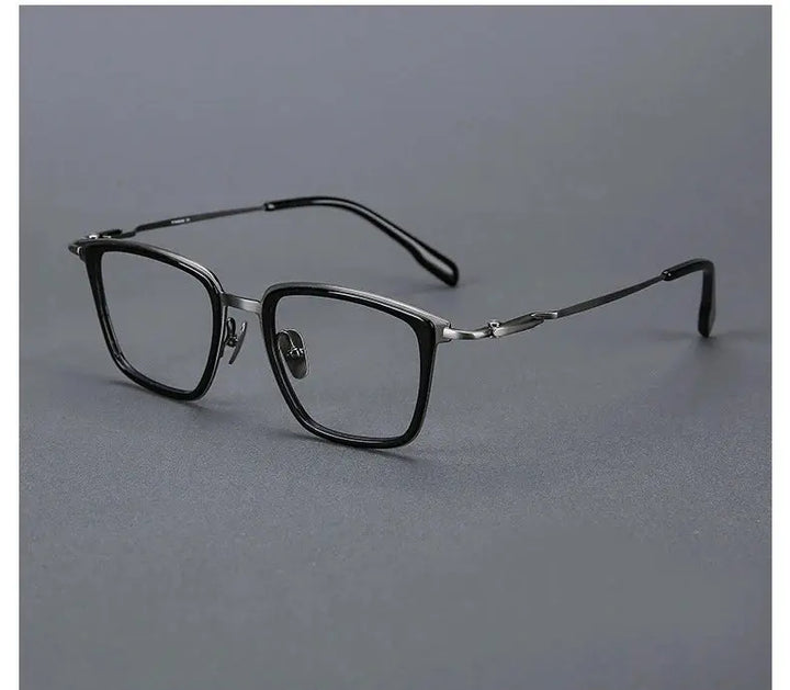 Hdcrafter Mens Full Rim Square Titanium Acetate Frames 005500 — view 1 | Hdcrafter Eyeglasses at FuzWeb