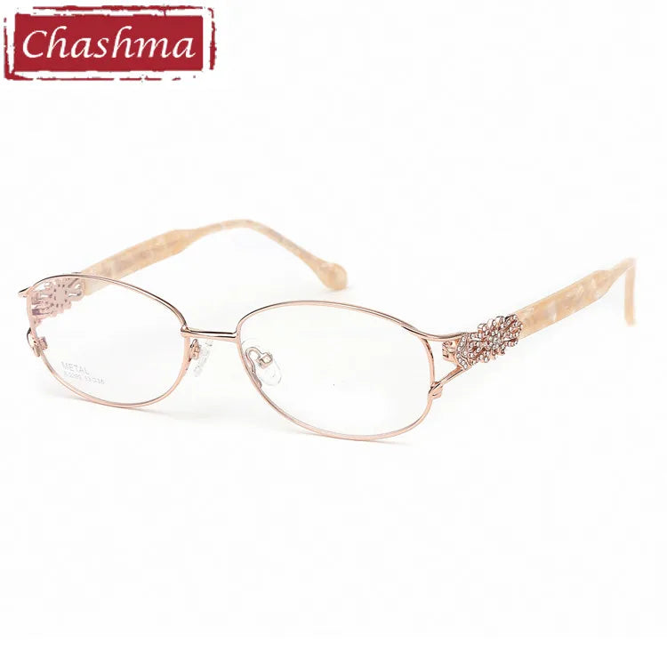 Chashma Women's Full Rim Small Oval Square Titanium Eyeglasses 772399