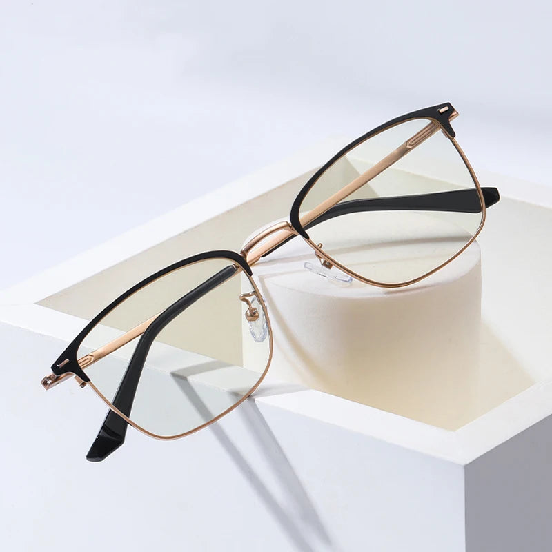 Vicky Women's Full Rim Square Stainless Steel Reading Glasses 633617