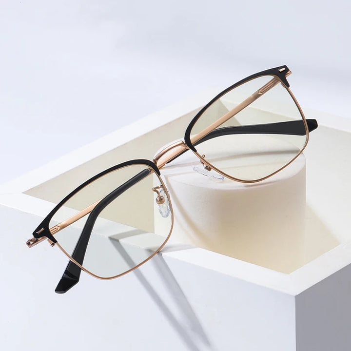 Vicky Women's Full Rim Square Stainless Steel Reading Glasses 633617