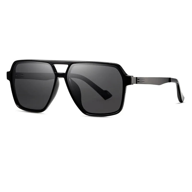 CCspace Men's Full Rim Square Tr 90 Alloy Sunglasses 307543