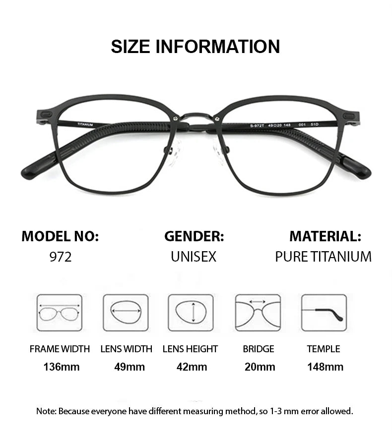 Chashma Women's Full Rim Square Titanium Eyeglasses 97214