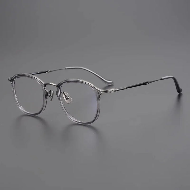 Nobler Unisex Full Rim Round Square Acetate Titanium Eyeglasses 3118 Full Rim Nobler C5  