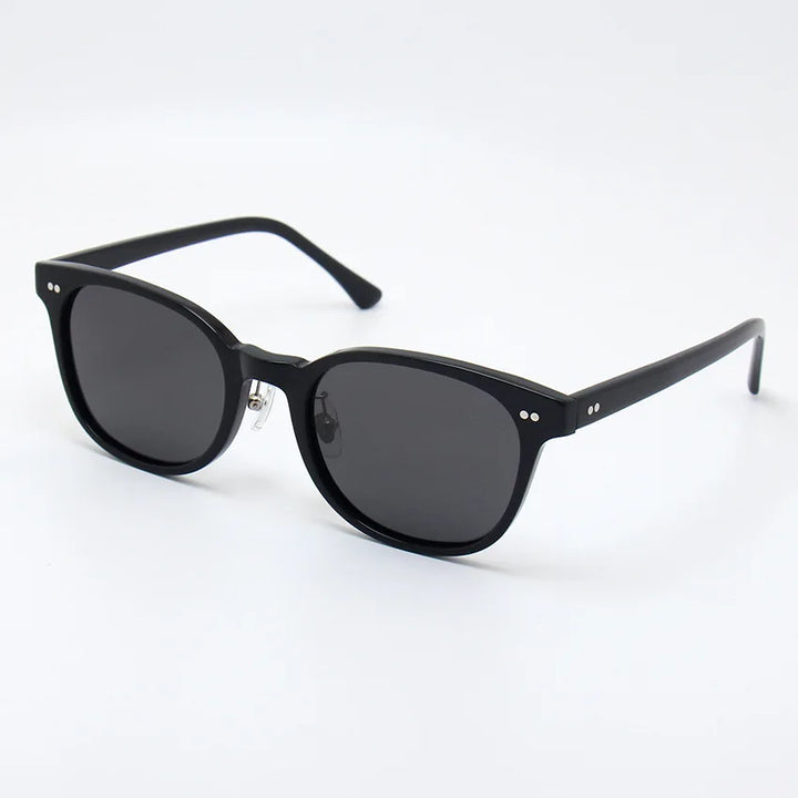 Black Mask Unisex Full Rim Square Acetate Polarized Sunglasses 1003 Sunglasses Black Mask Black As Shown 