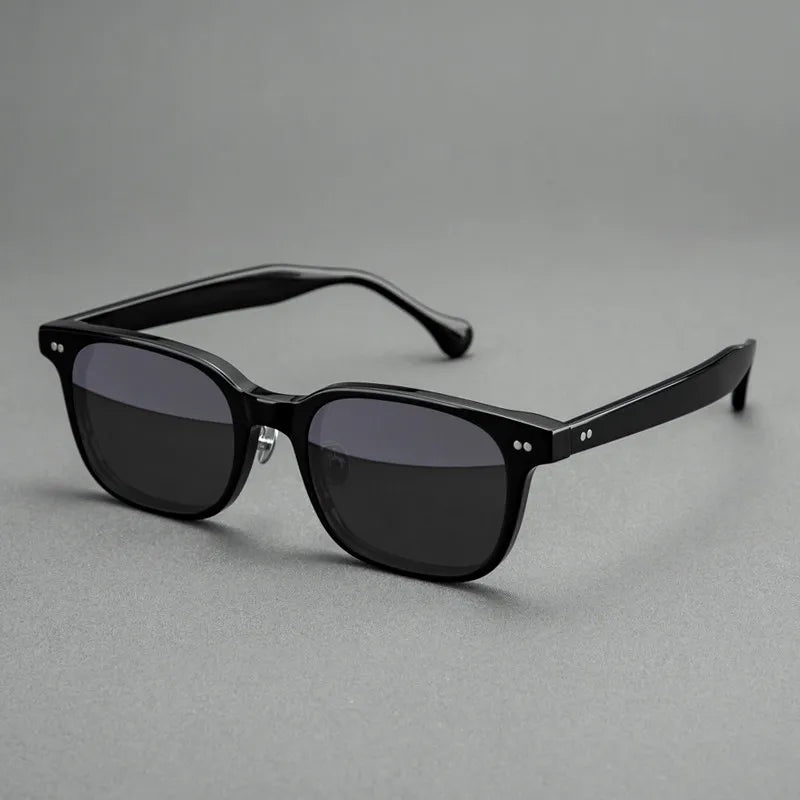 Black Mask Men Full Rim Square Acetate Polarized Sunglasses BM-538S