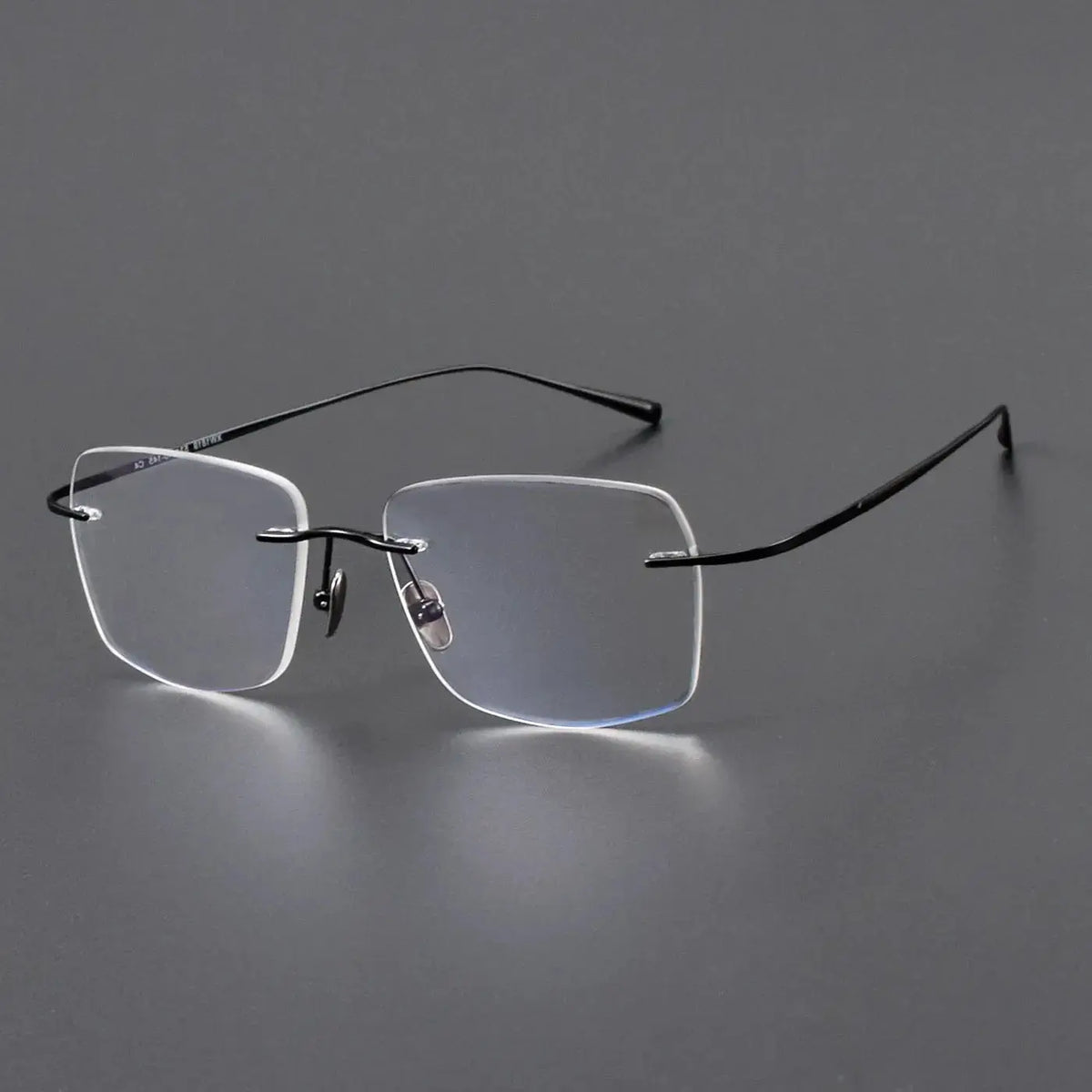 Aror Women's Rimless Irregular Square Titanium Eyeglasses 41819.